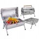  GRILL portable tourist garden BBQ small charcoal 38x30 stainless steel