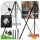  TRIPOD Fire Pit Large GRILL Campfire Garden Hanging BBQ Grate 2in1