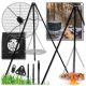  TRIPOD Fire Pit Large GRILL Campfire Garden Hanging BBQ Grate 2in1