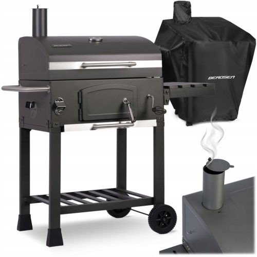 Berdsen BD-891 Charcoal Grill with Cover, Black