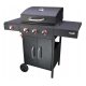  3 + 1 GAS GARDEN GRILL WITH LARGE GRID AND LOWER CABINET + 2 FREE GIFTS