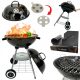  GARDEN GRILL WITH COVER BBQ WHEELS 40X45CM FOR GARDEN CHARCOAL LUND