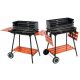 CHARCOAL GRILL WITH SHELVES STEEL GRID 53x33cm HEIGHT ADJUSTMENT
