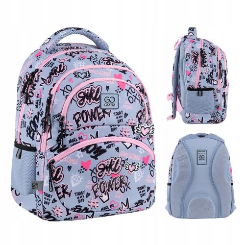 Durable and Stylish GoPack GO25-175M-3 School Backpack for Active Girls