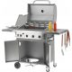  YATO GAS GARDEN GRILL 4+1 WITH LID AND SHELVES AKKA CAST IRON GRATE 16KW
