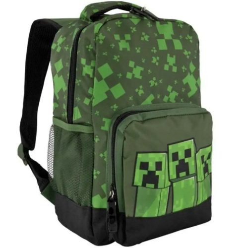 Minecraft School Backpack with Dual Compartments and Side Pockets