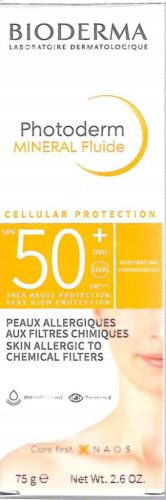 Bioderma Photoderm Mineral Sunscreen Fluid SPF50+ for Sensitive Skin, 75g