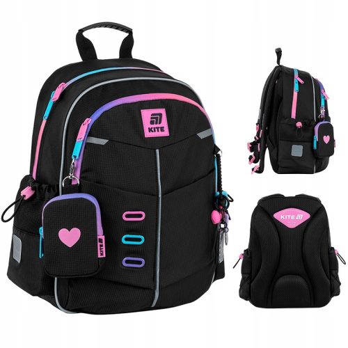Lightweight and Comfortable Kite K25-771S-3 Ergonomic School Backpack for Girls
