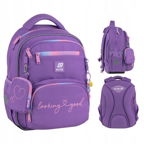 Stylish & Ergonomic Purple School Backpack for First Grade Girls by Kite K25-773M-2