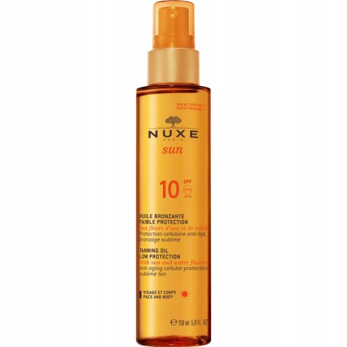 NUXE Sun SPF10 Tanning Oil Spray for Face and Body, 150ml