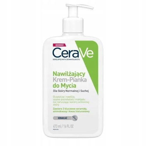 CeraVe Moisturizing Cream-Foam Cleanser for Normal to Dry Skin, 473ml