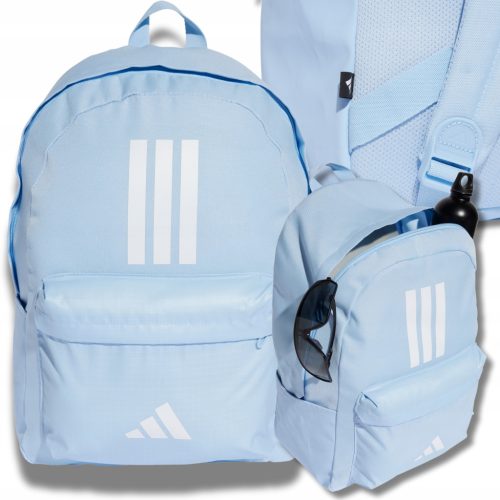 Adidas Classic Back to School 3-Stripes Backpack - Sky Blue, Unisex