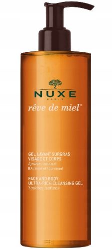 Nuxe Reve De Miel Ultrarich Face and Body Cleansing Gel, Honey-Infused Skincare, 400ml