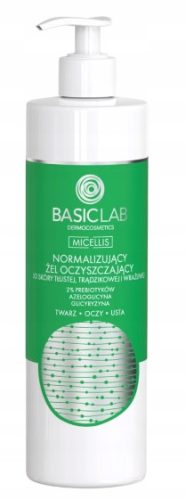 BasicLab Cleansing Gel for Oily, Acne-Prone, and Sensitive Skin, 300ml
