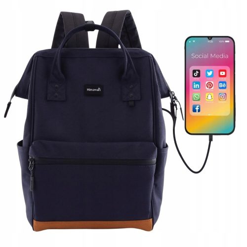 Stylish Himawari Women's School Backpack with USB Port for A4 Storage