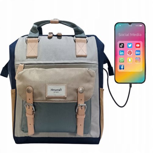 Himawari Stylish Youth Backpack with USB and Laptop Compartment