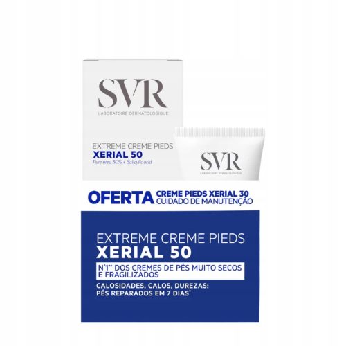 SVR Xerial Duo - Xerial 30 & Xerial 50 Extreme Foot Cream Set, 2 × 50 ml