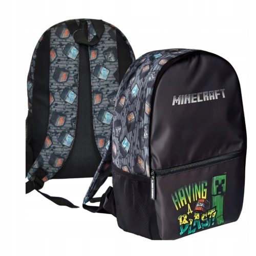 Minecraft-Themed Mega Backpack "HAVING A BLAST!" – Perfect for Every Creeper Fan