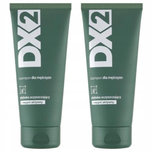DX2 Men's Deep Cleansing Shampoo Twin Pack with Activated Charcoal