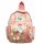 Charming Pink Backpack with Plush Bunny Design, Adjustable Straps, and Multiple Compartments