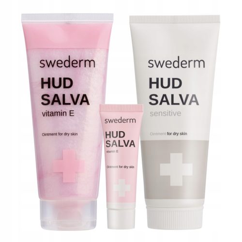 Swederm Hudsalva Vitamin E & Sensitive Skin Care Kit (108ml Total)