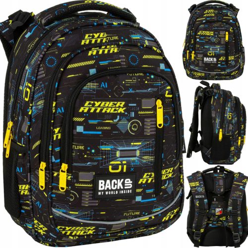 Youth "Cyber Attack" 3D School Backpack for Boys