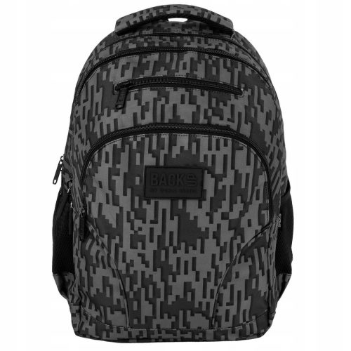 BackUP Youth School Backpack with 3D City Maze Design, Black for Boys