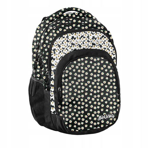 Stylish BEUNIQ Daisy-Print Backpack for School - Spacious & Organized