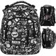 BackUP Drift Black and White School Backpack with Height Adjustment for Boys