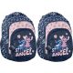 Disney Stitch 3-Compartment School Backpack by Paso, 38x29x17cm - Pack of 2