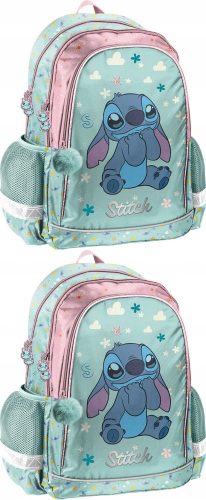 2-Pack Paso Disney Stitch School Backpacks, Dual Compartment, Teal