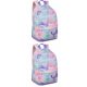2-Pack Coolpack Cross Stitch Pastel School Backpack, Single Compartment, 42x31x17cm