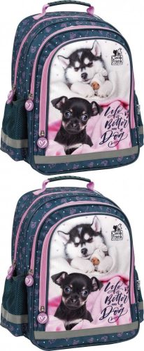 2-Pack Derform Cleo&Frank 15 B School Backpacks, Double Compartment, Navy Blue