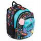 St.Right BPL58 STITCH BLACK ALOHA MINT - Versatile 4-Compartment School Backpack