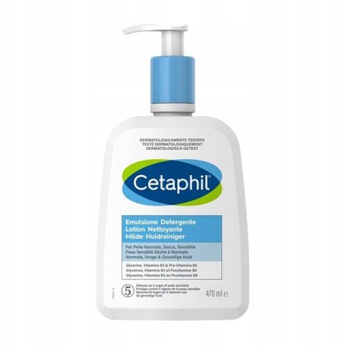 Cetaphil Facial Cleanser 470 ml - Gentle Daily Face Wash for All Skin Types