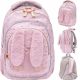 Fluffy Bunny AstraBag School Backpack for Girls, Grades 1-3