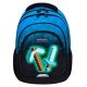 AstraBag Blue Pixel Game - 3-Compartment School Backpack for Kids