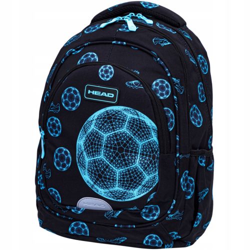 Head Football Fan 3-Compartment School Backpack for Young Students