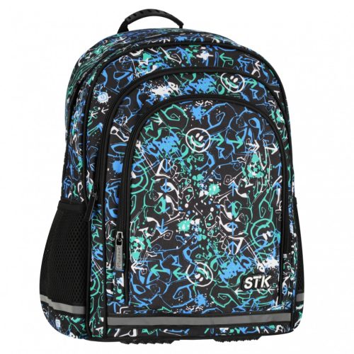 High-Capacity Ergonomic School Backpack with Reflective Strips for Safety