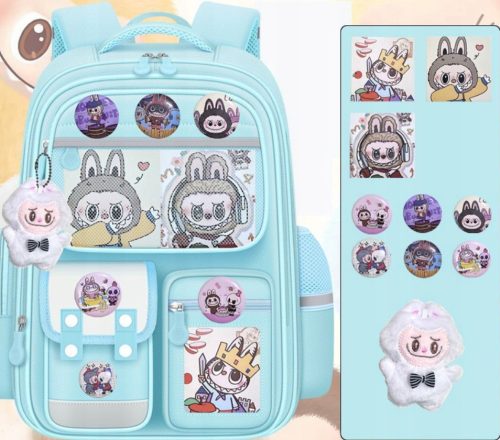 Labu Cloth Large Capacity School Shoulder Bag with Spine Protection - 11 Piece Set