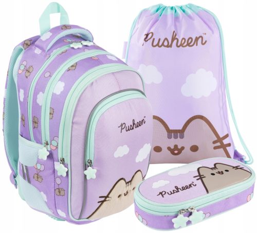 2025 Pusheen Violet Collection: 3-Piece St. Majewski School Set with Waterproof Backpack