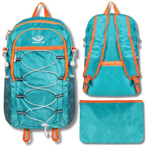 Lightweight Foldable Backpack with Nordic Walking Stick Holder - Ideal for Travel & Hiking