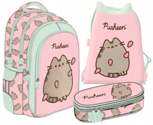 2025 Pusheen Pink School Set by St. Majewski - Backpack, Pencil Case, & Gym Bag