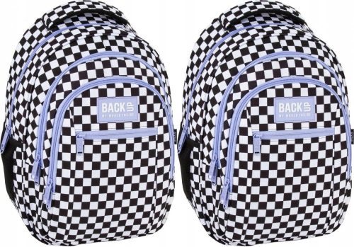 Stylish BackUP 7 O Chessboard School Backpack Set, 26L, 3 Compartments