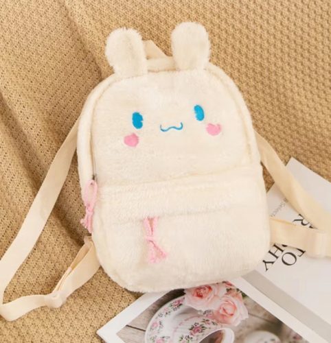 Cute Cinnamoroll Backpack by Sanrio, Cream Soft Plush School Bag