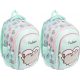 2-Pack Pusheen Mint School Backpacks, 22L, Four Compartments