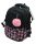 Pink Checkered 4-Compartment Backpack with Smartphone Pocket and Comfort Features