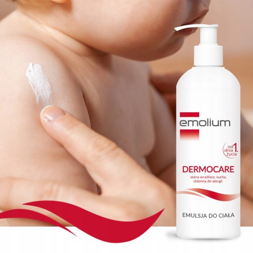 Emolium Dermocare Sensitive Skin Care Set: Body Emulsion, Bath Emulsion & Moisturizing Cream
