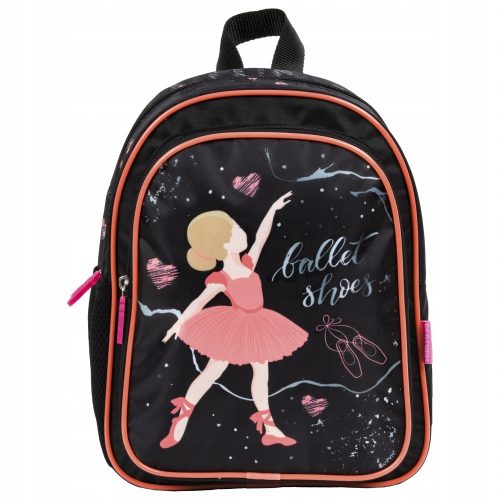 Compact Preschool Backpack with Ballerina Design in Black
