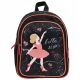 Compact Preschool Backpack with Ballerina Design in Black